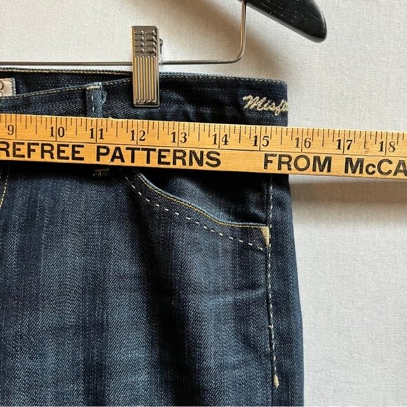 Gold Sign Misfit slim straight low rise denim jean Sz 28 - Picture 12 of 13